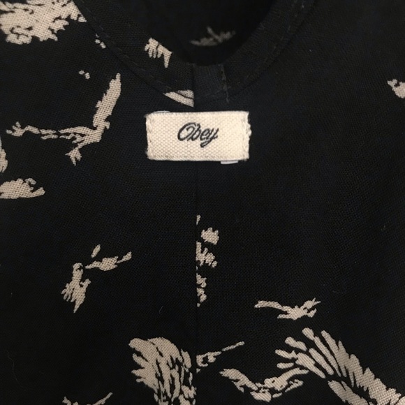 Obey black and white twist back dress - Picture 4 of 5